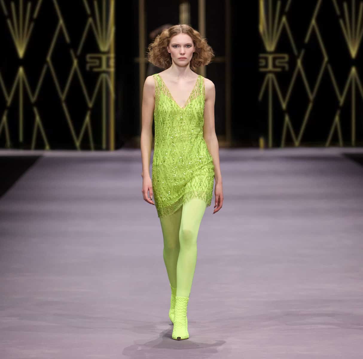 Tulle mini-dress with diamond embroidery - Image 2